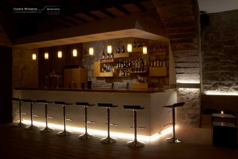 impianto di illuminazione led per bar